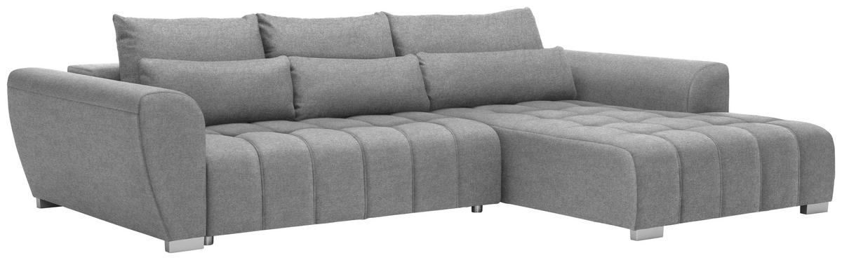 HÖRNSOFFA i vävt tyg grå  - silver/grå, Modern, textil/plast (304/218cm) - Livetastic