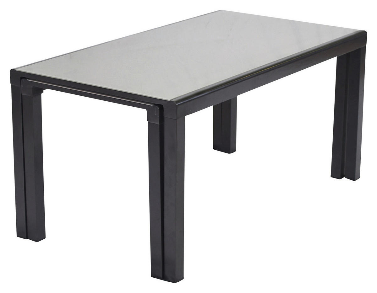 GARTENTISCH 160-320/90/78 cm  - Graphitfarben, MODERN, Glas/Metall (160-320/90/78cm) - Gardenson