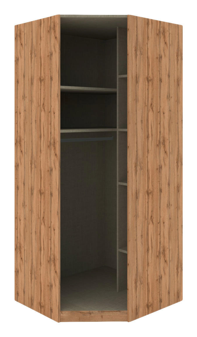 KORPUS KOTNE OMARE - hrast wotan, Design, leseni material (91,1/210/91,1cm) - Hom`in