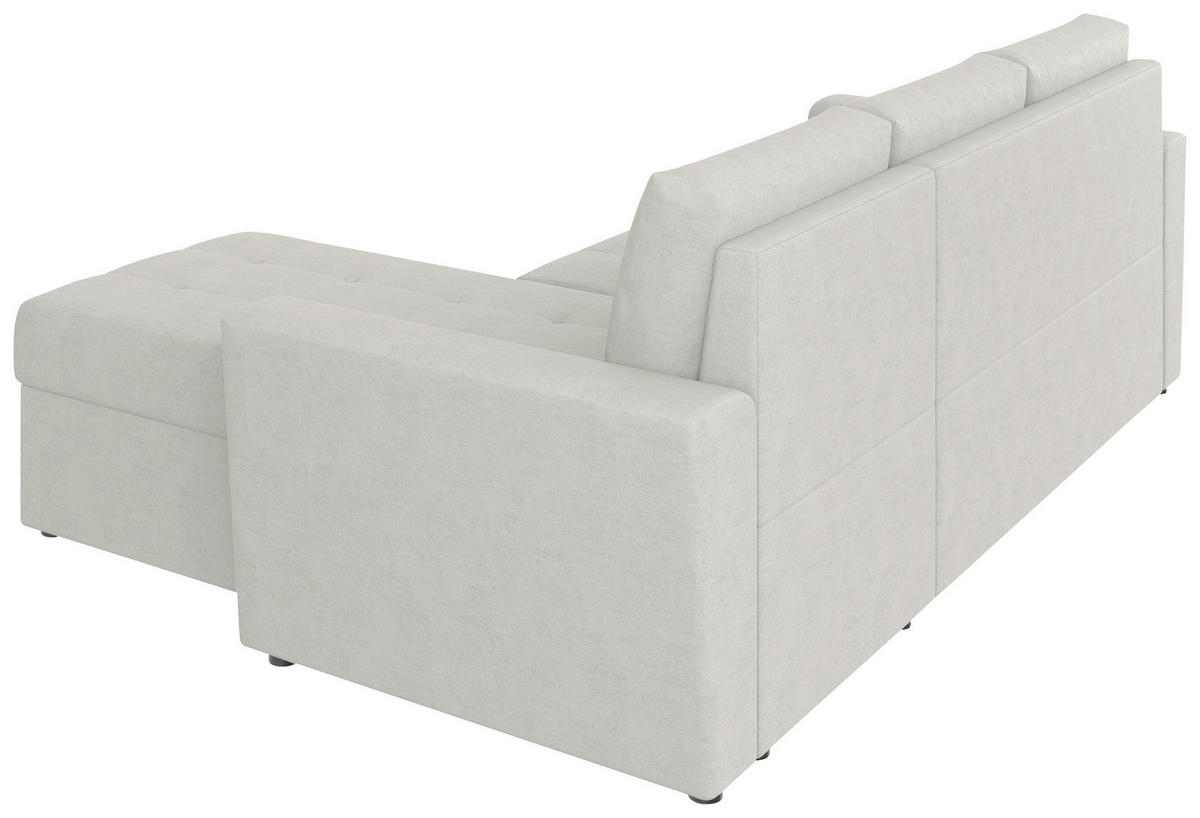 ECKSOFA TERMOLI in Jacquard Beige  231/155 cm  - Beige/Schwarz, Design, Kunststoff/Textil (231/155cm) - MID.YOU