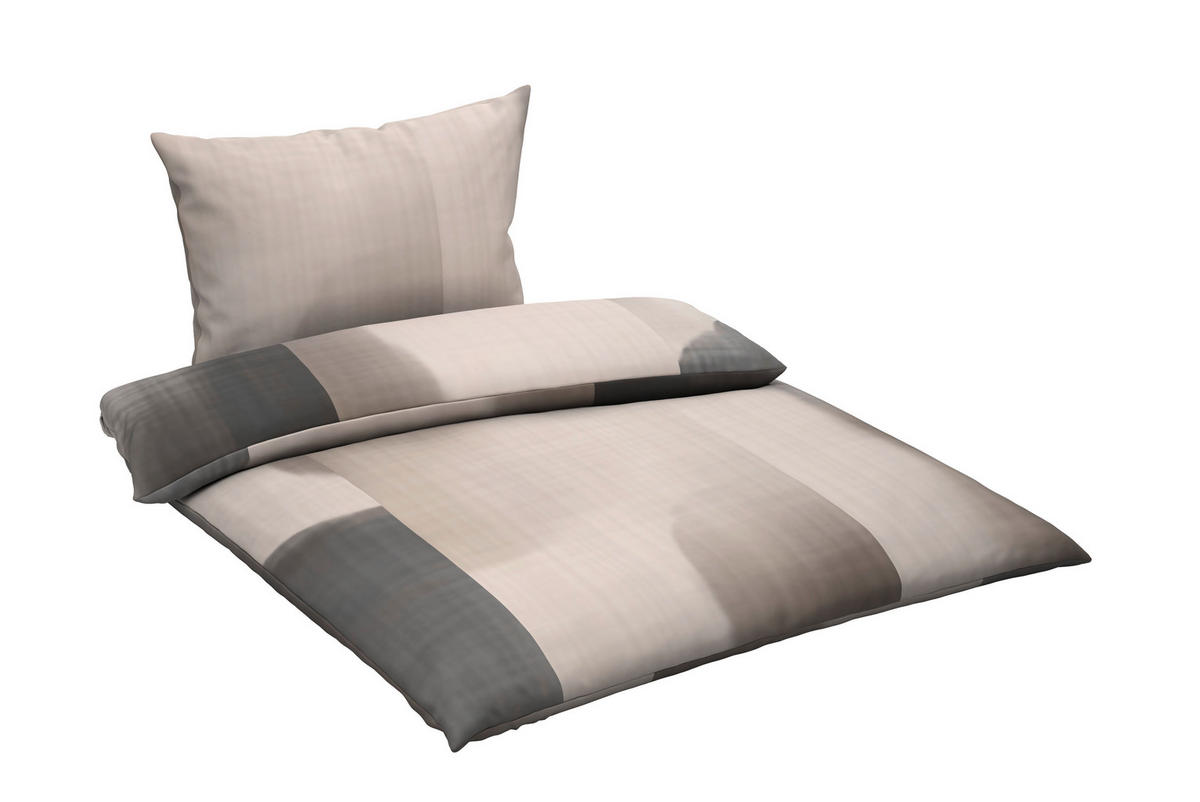 BETTWÄSCHE 2-teilig Satin 140/200 cm  - Grau, Design, Textil (140/200cm) - Dieter Knoll
