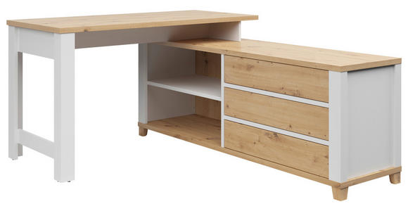 LOWBOARD in 174/65/48 cm - Weiß/Eiche Artisan, KONVENTIONELL, Holzwerkstoff/Kunststoff (174/65/48cm) - Hom`in