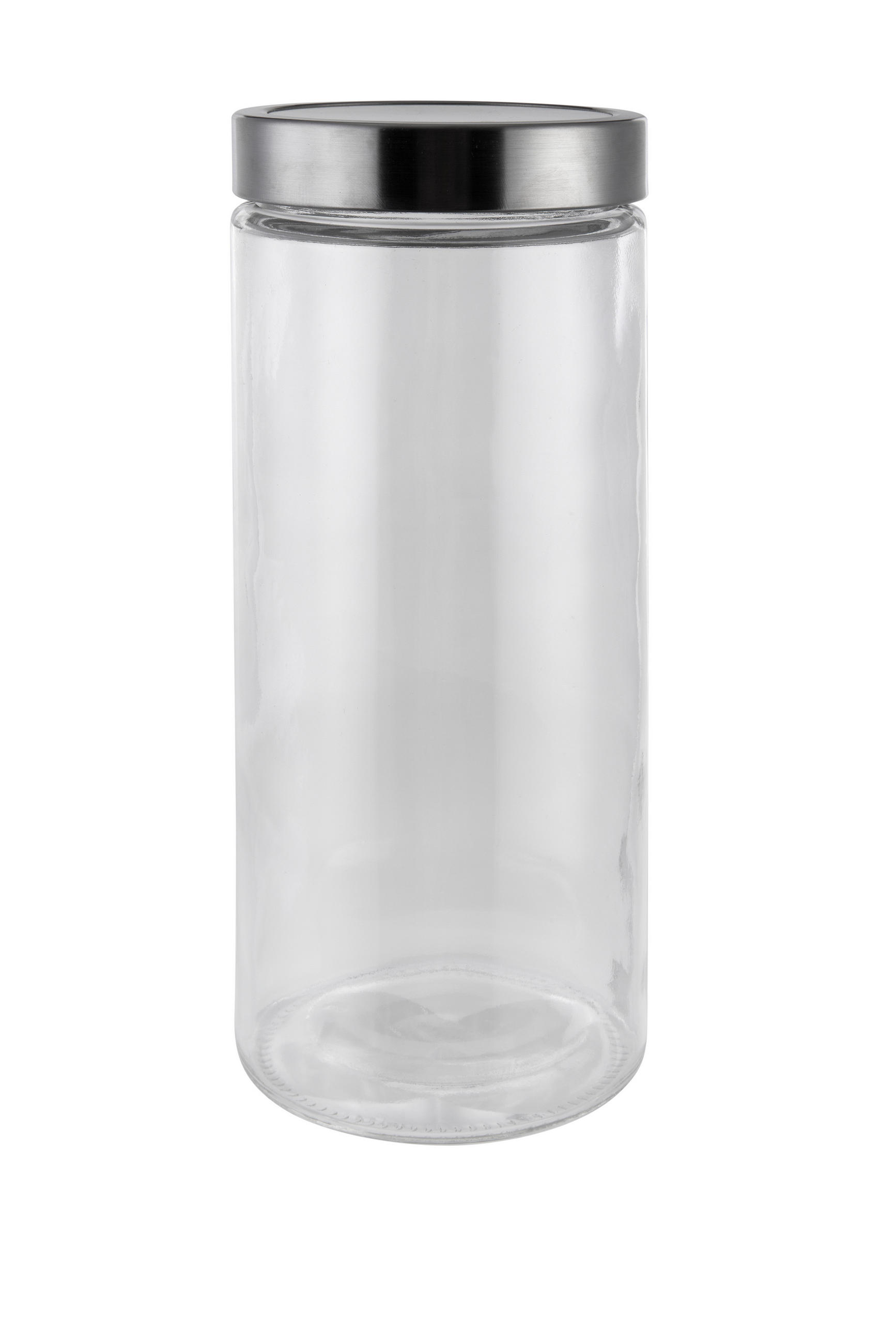 POSODA ZA SHRANJEVANJE        11/27 cm      - barve nerjavečega jekla/prozorno, Basics, kovina/umetna masa (11/27cm) - Boxxx