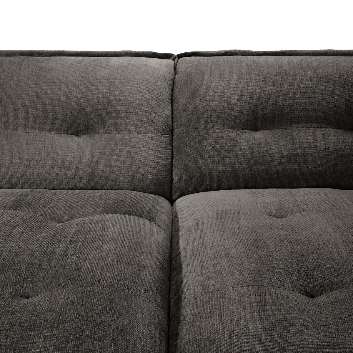 BIGSOFA in Chenille Anthrazit  - Anthrazit/Schwarz, Modern, Kunststoff/Textil (285/87/184cm) - Trendmanufaktur