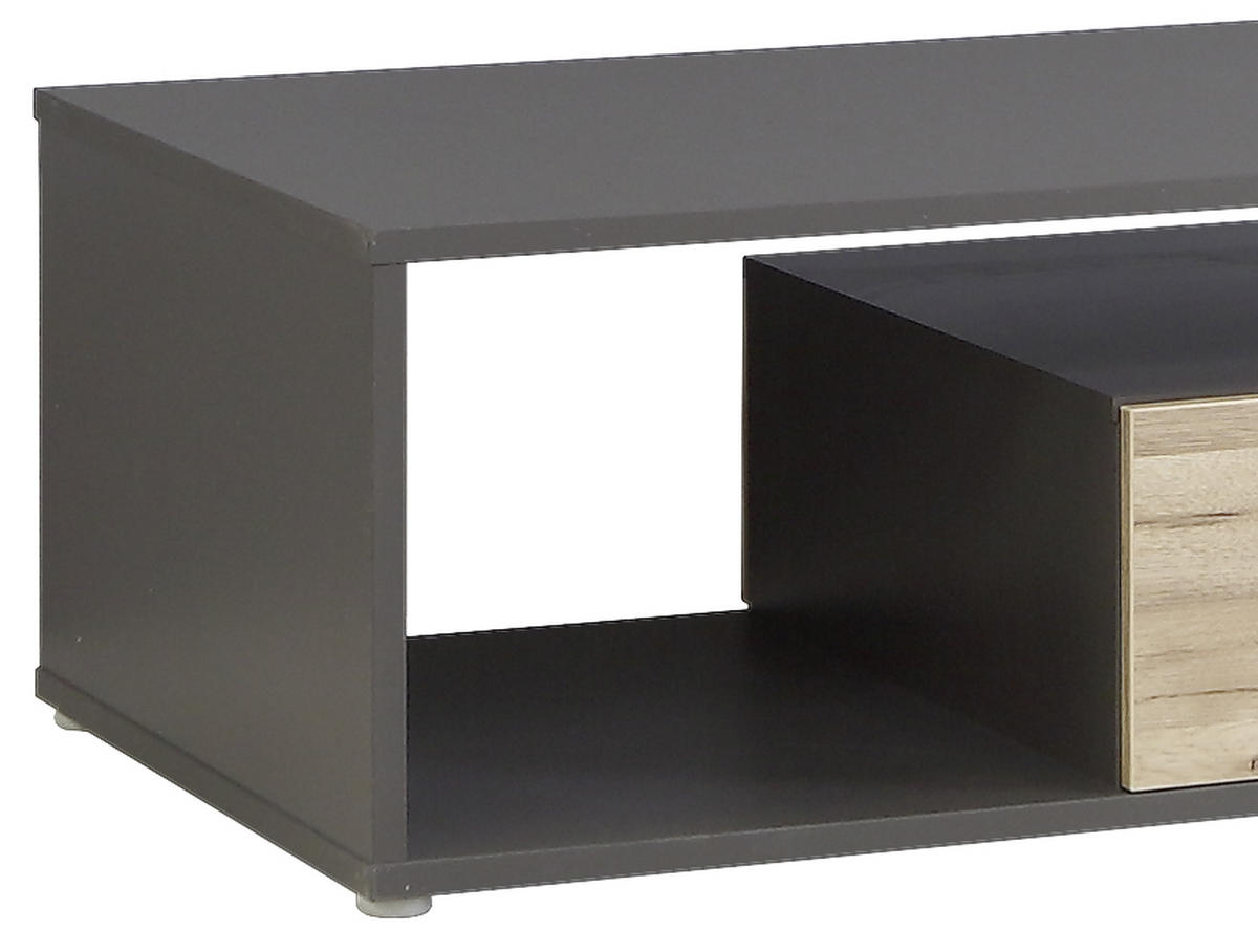 KONFERENČNÍ STOLEK, barvy dubu, tmavě šedá, kov, plast, kompozitní dřevo, 120/59/40 cm - barvy dubu/tmavě šedá, Konvenční, kov/kompozitní dřevo (120/59/40cm) - MID.YOU
