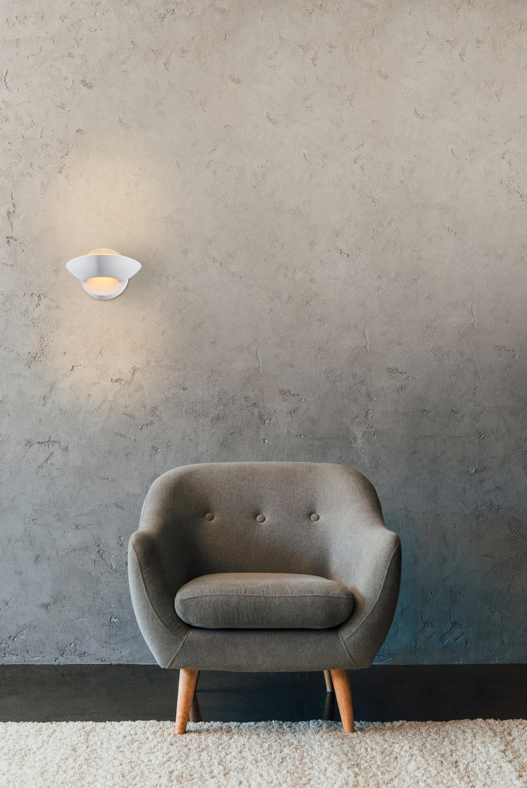 LED-WANDLEUCHTE Sammy 16,5/11 cm   - Weiß, Design, Glas/Metall (16,5/11cm) - Globo