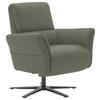 RELAXSESSEL Echtleder Relaxfunktion, Kopfteilverstellung, Nackenkissen    - Schwarz/Grau, Design, Leder/Metall (81/118/82cm) - Schöner Wohnen