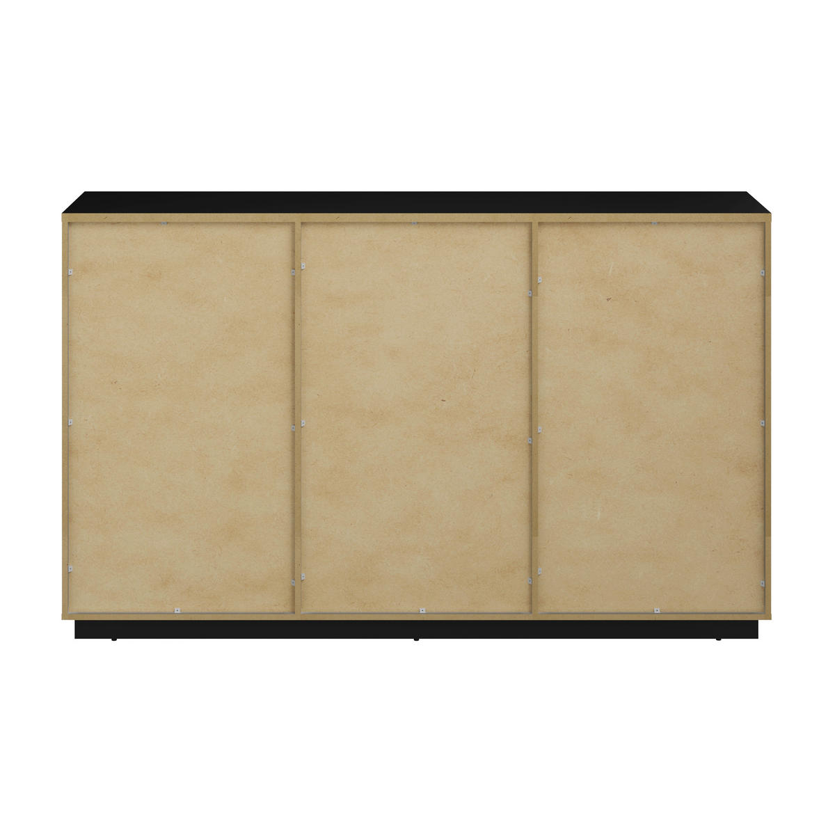 HIGHBOARD Tuluza 180/109,2/40,5 cm 3 Schublade(n)  - Schwarz Hochglanz/Schwarz, Design, Glas/Holzwerkstoff (180/109,2/40,5cm) - MID.YOU