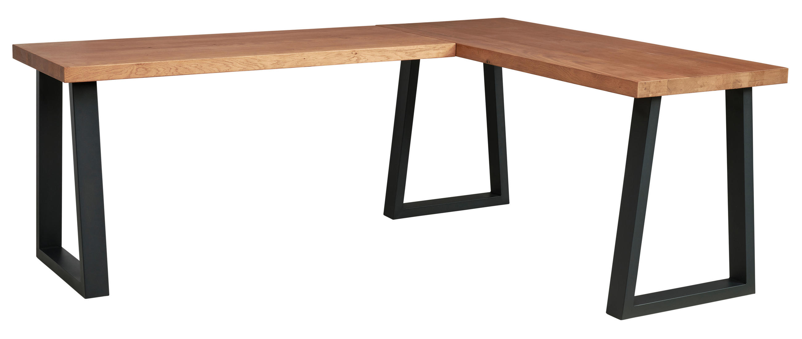 ECKSCHREIBTISCH 200/160/75 cm Schwarz, Eichefarben  - Eichefarben/Schwarz, MODERN, Holz/Holzwerkstoff (200/160/75cm) - Livetastic