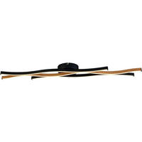 STROPNA LED-SVETILKA  Bloom Swirl /897 lm/3000 K// - črna/naravne barve, Natur, kovina (107cm)