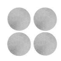 GLASUNDERLÄGG SET 4 delar 10 cm - ljusgrå, Basics, textil (10cm)