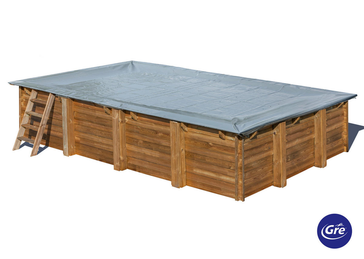 POOLABDECKPLANE 317/467 cm  - Grau, KONVENTIONELL, Kunststoff (317/467cm) - Gre