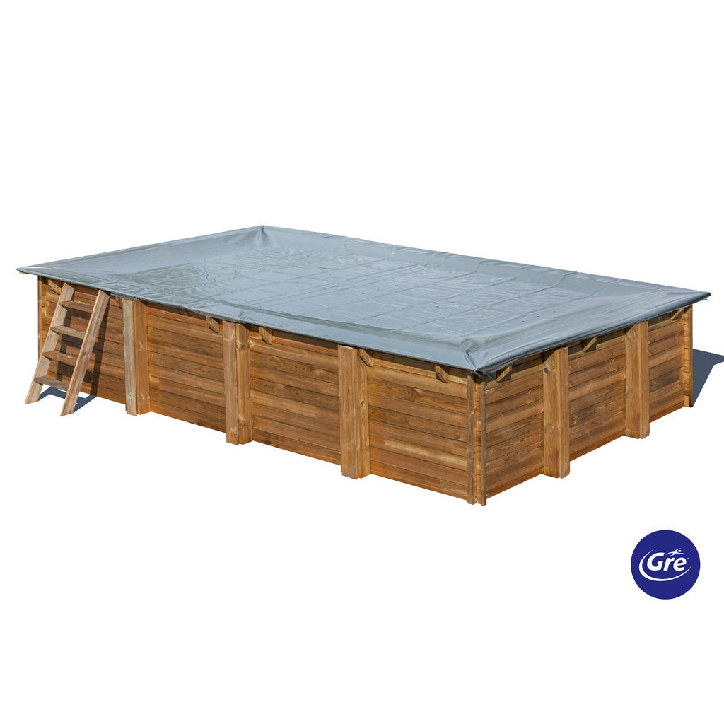 Thumbnail - Gre Poolabdeckplane, Grau, Kunststoff, 460x658 cm, Freizeit, Pools und Wasserspaß, Poolzubehör, Poolabdeckung