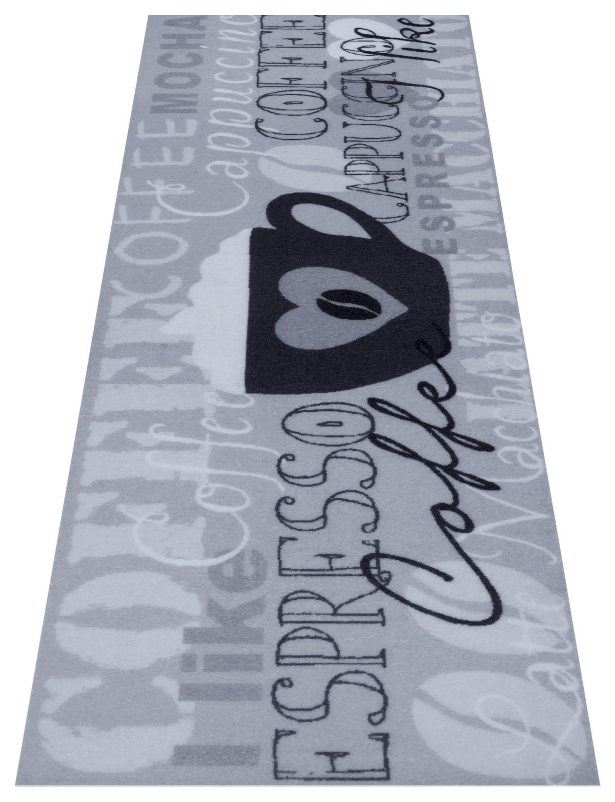 KÜCHENLÄUFER 50/150 cm Cook & Clean Grau, Schwarz, Weiß  - Schwarz/Weiß, Design, Kunststoff (50/150cm) - Hanse Home