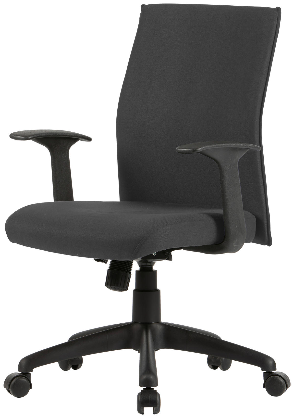 DREHSTUHL  in Webstoff Schwarz  - Schwarz, MODERN, Kunststoff/Textil (56/92,5-100,5/61,5cm) - MID.YOU