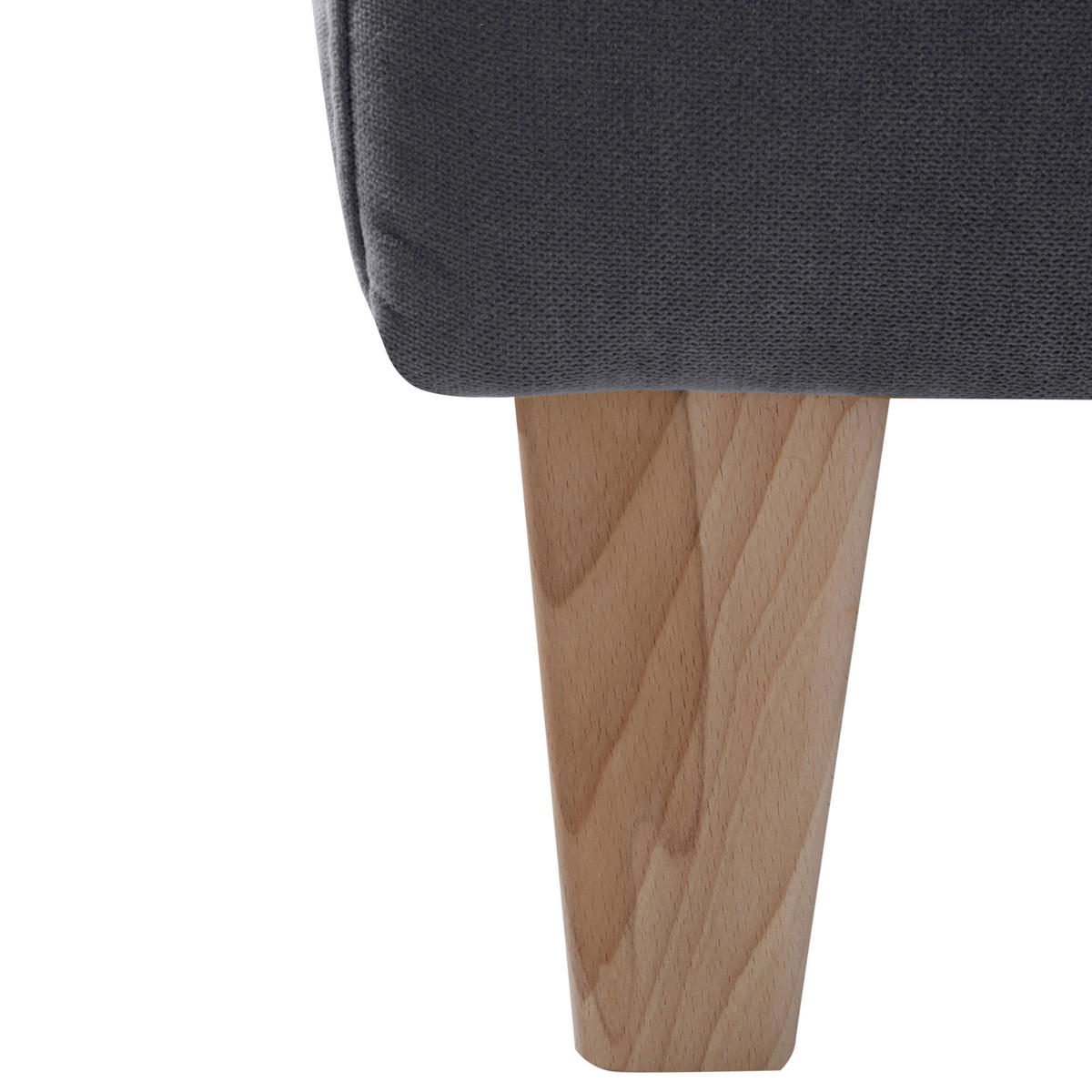 SESSEL in Velours Anthrazit  - Anthrazit/Naturfarben, Design, Holz/Textil (71/81/70cm) - Max Winzer