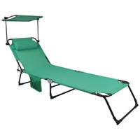GARTENLIEGE 55/24/185 cm  - Grün, Modern, Kunststoff/Textil (55/24/185cm) - Ambia Garden