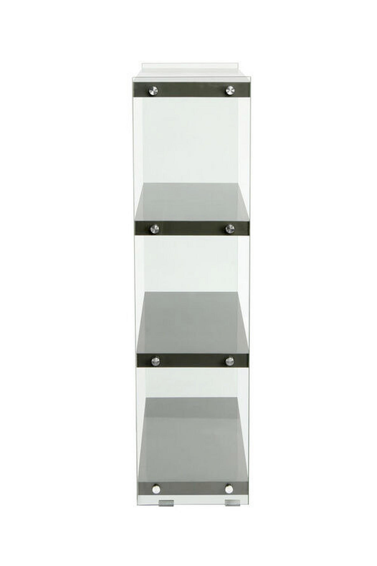 REGAL  83/113/29,5 cm Grau  - Grau, Modern, Glas/Holzwerkstoff (83/113/29,5cm) - Kayoom