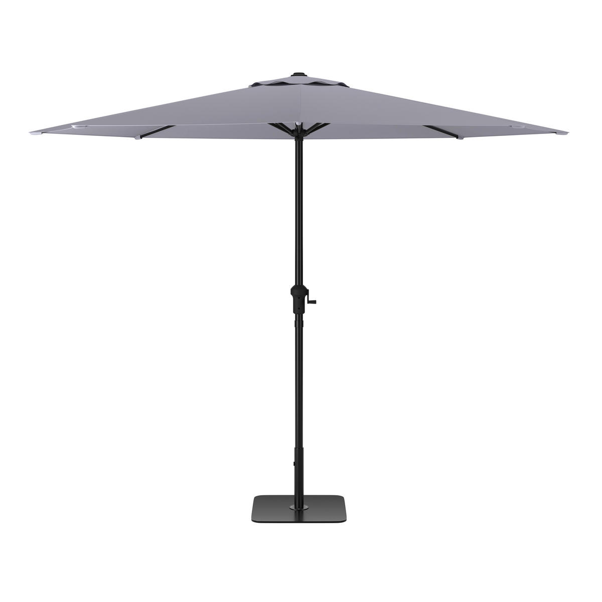 SONNENSCHIRM 250 cm Hellgrau, Dunkelgrau  - Dunkelgrau/Hellgrau, MODERN, Textil/Metall (250cm) - Ambia Garden