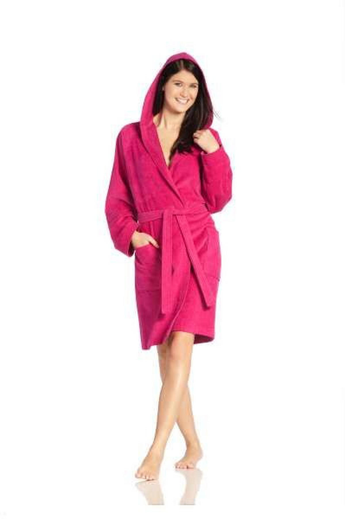 BADEMANTEL XL Unisex  - Pink, Basics, Textil (XLnull) - Vossen