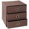 FALTBOX - Silberfarben/Braun, Design, Karton/Textil (32/32/31,5cm) - Carryhome