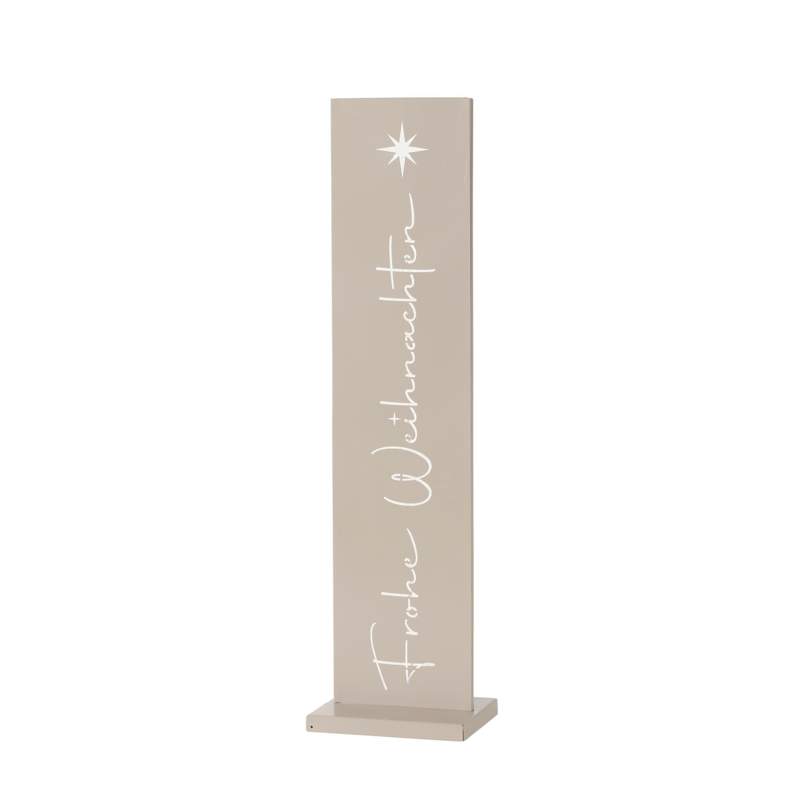 DEKOSCHILD  - Beige, Basics, Metall (20/15/77cm) - Boltze Home