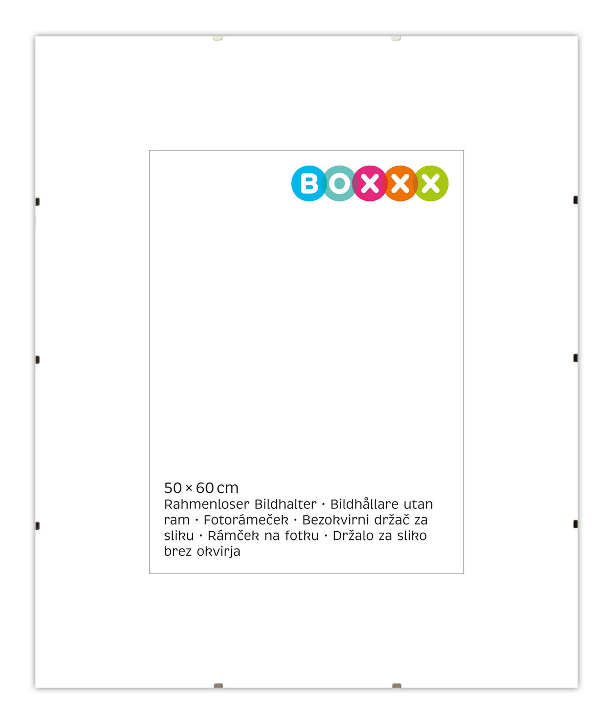 RAM SA KOPČAMA      60/50/1 cm    - prozirna, Osnovno, staklo (60/50/1cm) - Boxxx