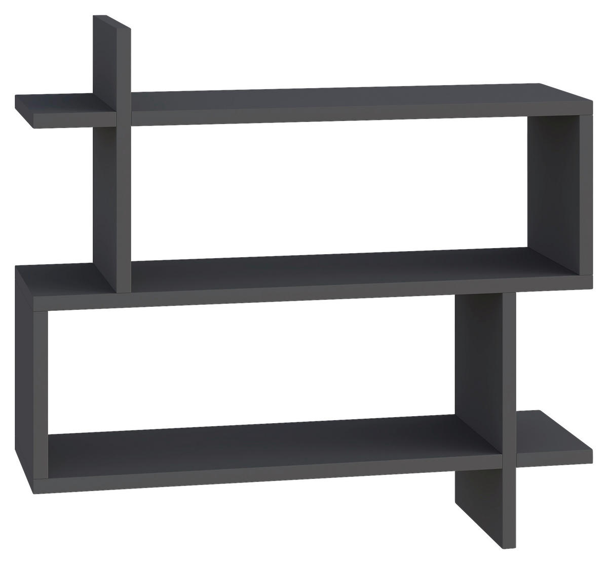 WANDBOARD in 70/65/22 cm Anthrazit  - Anthrazit, Design, Holzwerkstoff (70/65/22cm) - Livetastic
