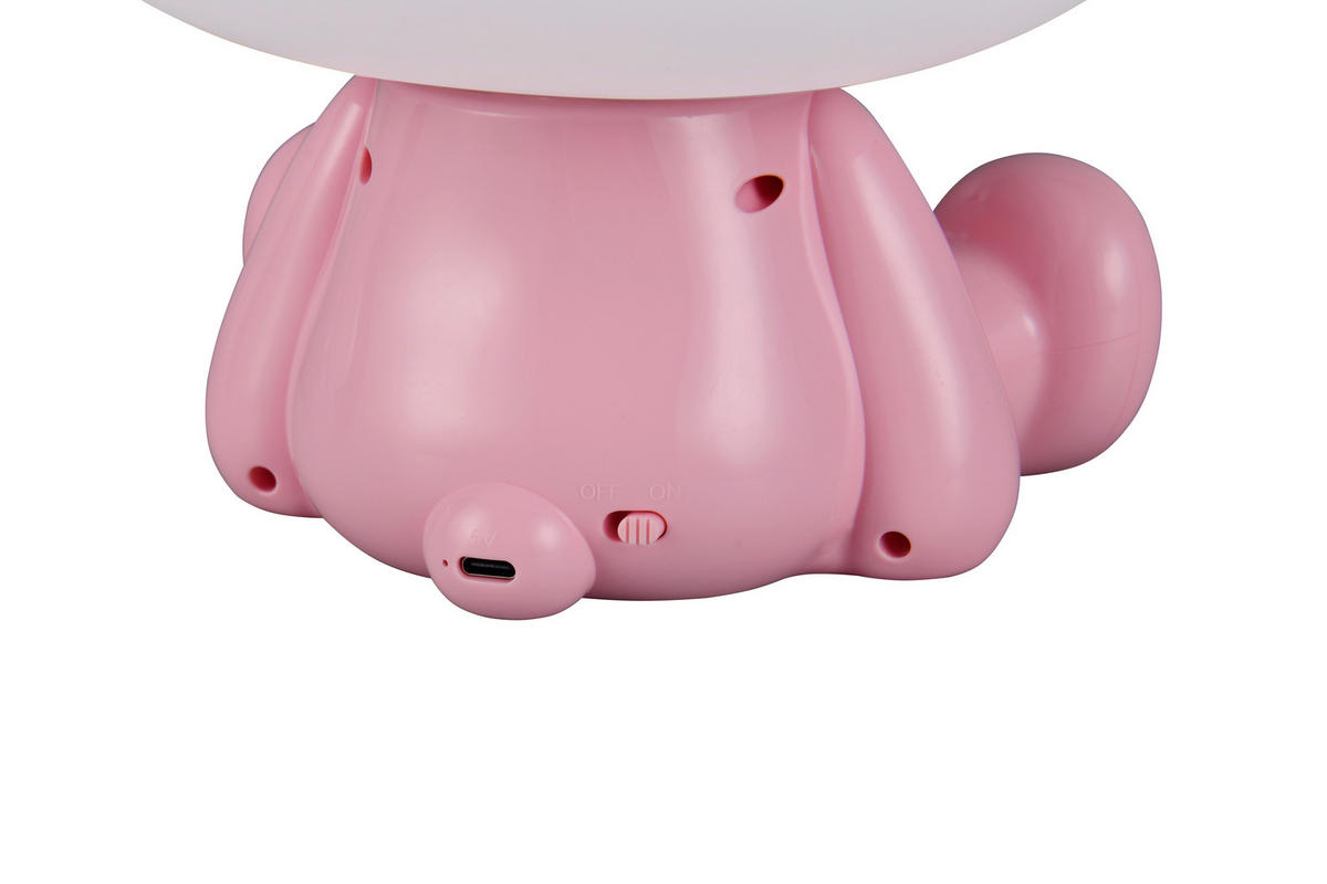 LED-TISCHLEUCHTE - Weiss/Pink, Lifestyle, Kunststoff (21/19/25,5cm)