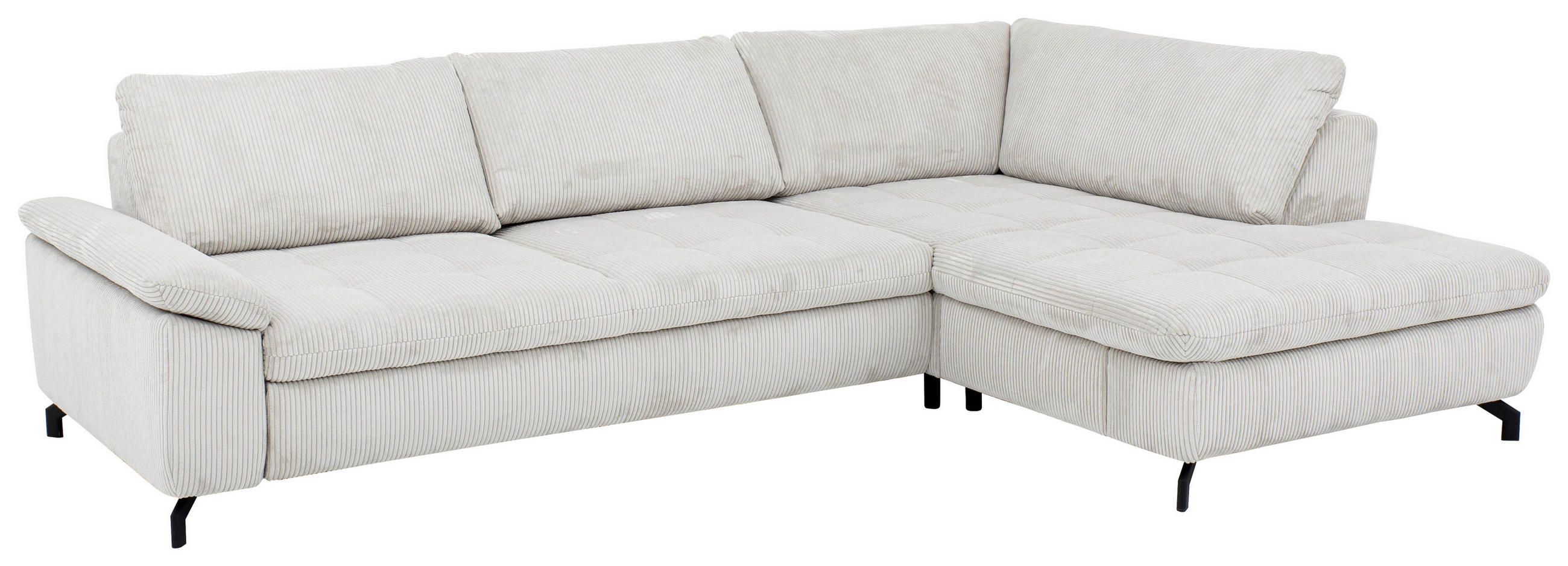 SAROKKANAPÉ textil ekrü  - fekete/ekrü, Design, textil/fém (291/197cm) - Beldomo Style