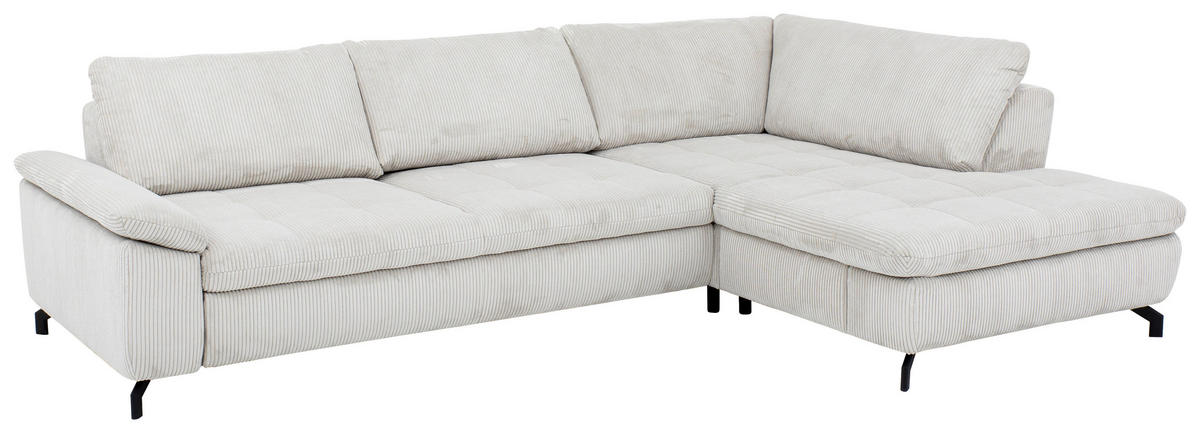 SAROKKANAPÉ textil ekrü  - fekete/ekrü, Design, textil/fém (291/197cm) - Beldomo Style
