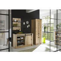 KÜCHENLEERBLOCK SHERWOOD 195 cm  in Anthrazit, Naturfarben  - Anthrazit/Schwarz, Trend, Holzwerkstoff/Metall (195cm) - MID.YOU
