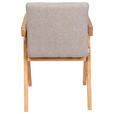 ARMLEHNSTUHL in Holz, Textil Grau  - Eichefarben/Grau, KONVENTIONELL, Holz/Textil (53,5/83/62cm) - Linea Natura