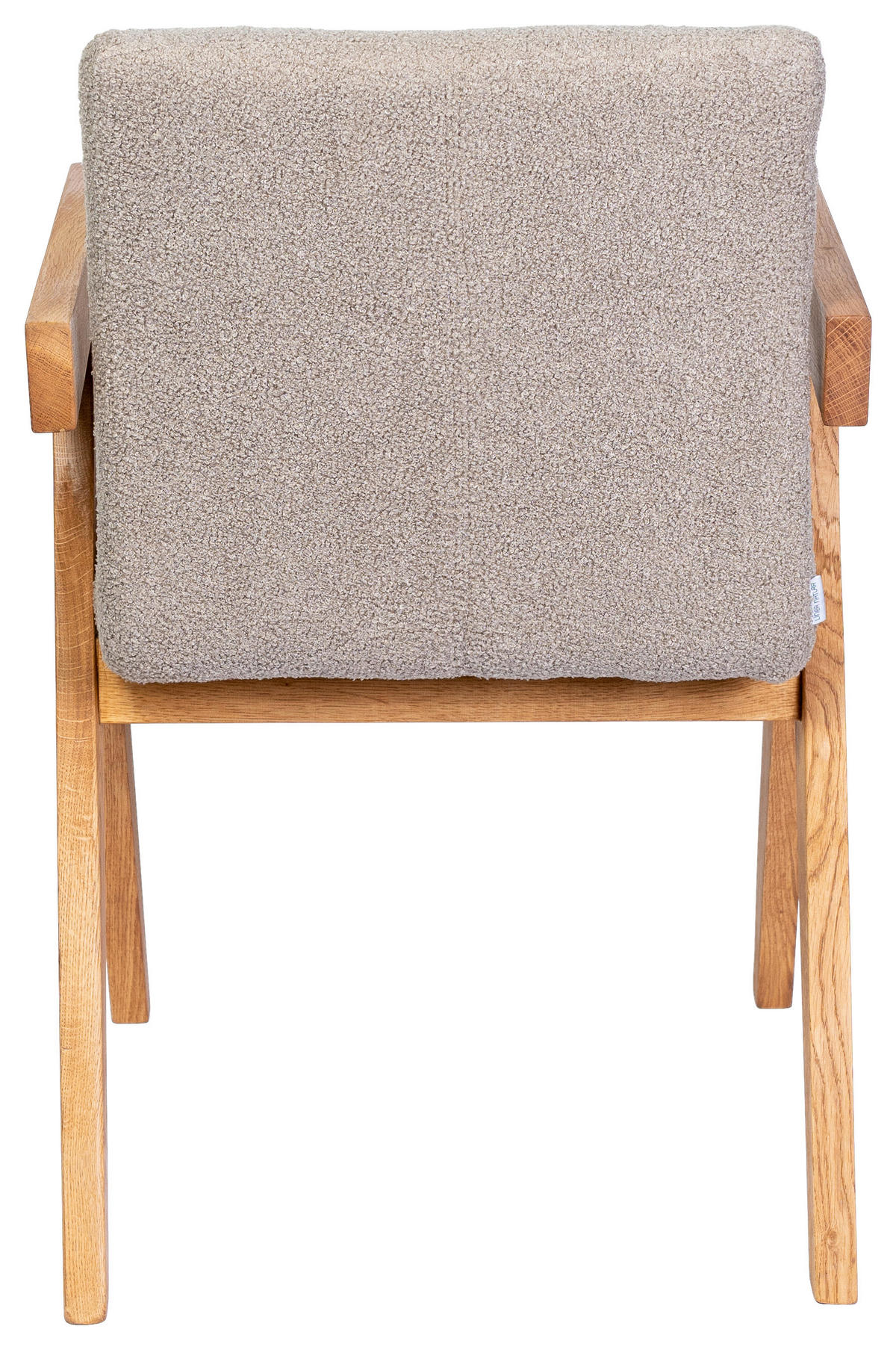 ARMLEHNSTUHL  in Bouclé  - Eichefarben/Grau, KONVENTIONELL, Holz/Textil (53,5/83/62cm) - Linea Natura