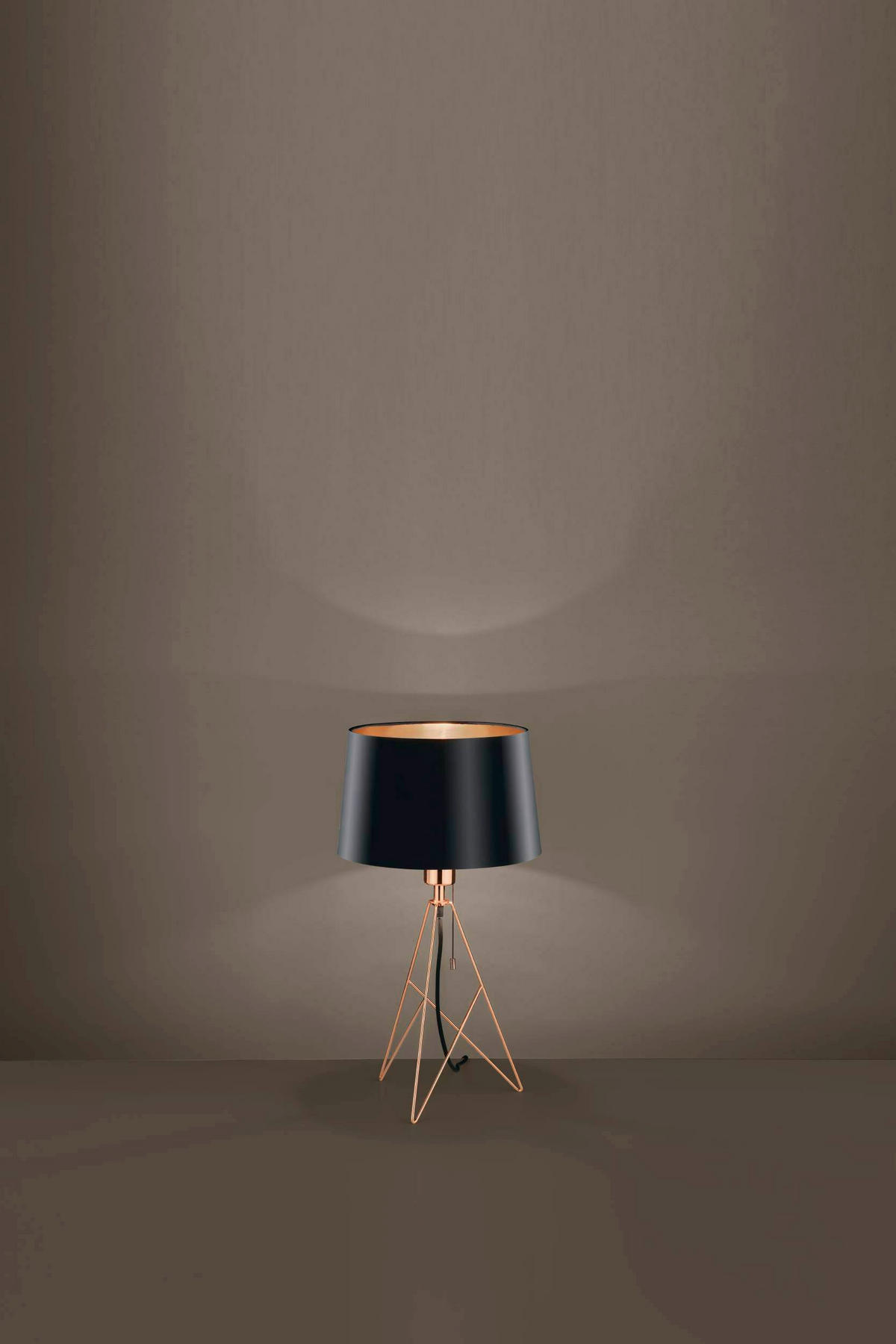 BORDSLAMPA Camporale 30/56 cm   - svart/kopparfärgad, Basics, metall/textil (30/56cm) - Eglo