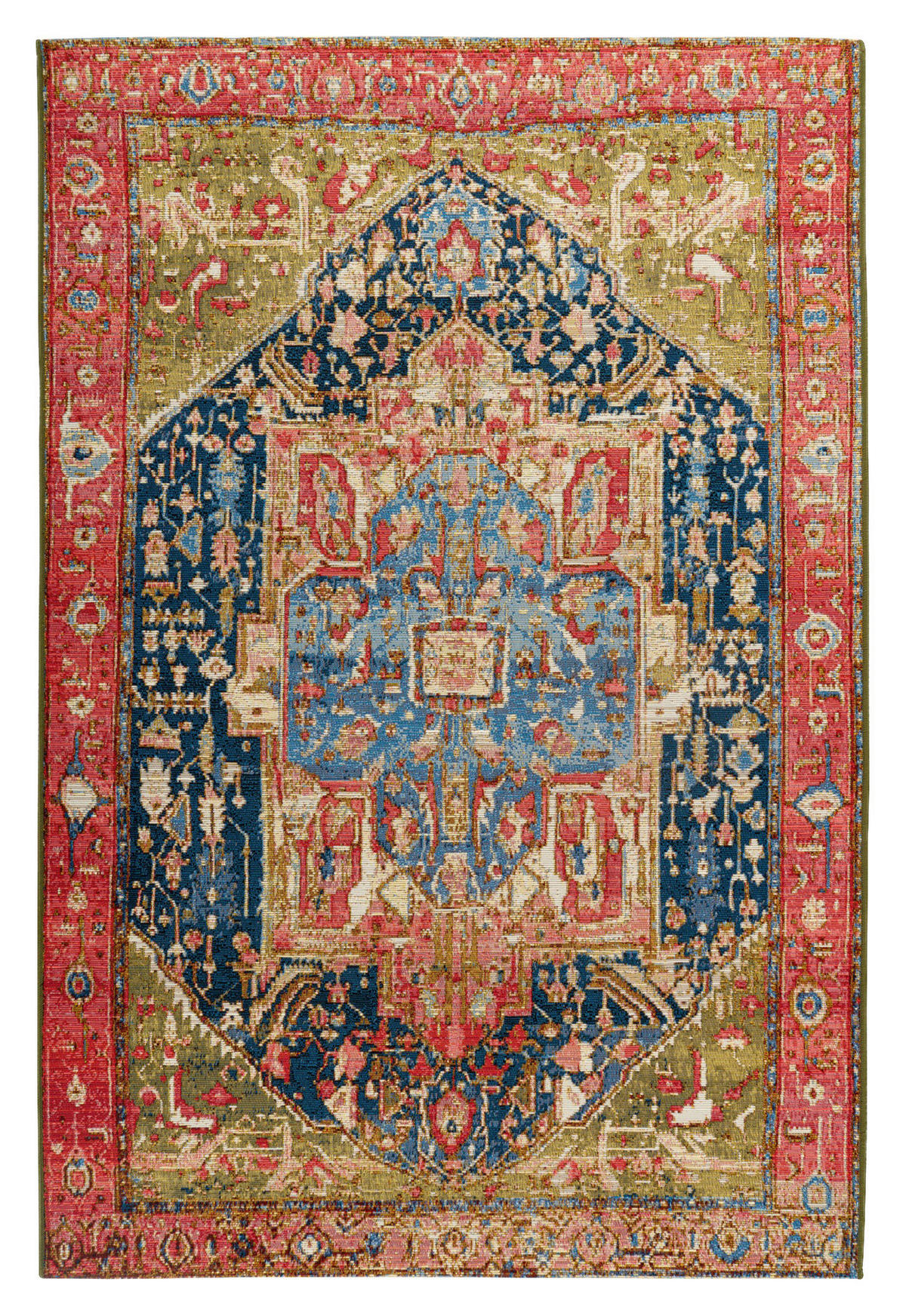 In- und Outdoorteppich 80/150 cm Multicolor, Rot  - Rot/Multicolor, Design, Textil (80/150cm) - Obsession