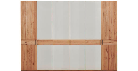 DREHTÜRENSCHRANK 300/216/58 cm,  in Champagner, Kernbuche, 6-türig  - Schieferfarben/Champagner, KONVENTIONELL, Glas/Holz (300/216/58cm) - Venda