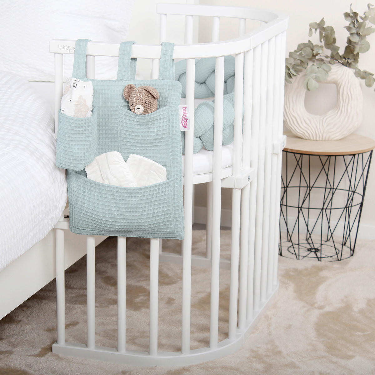 BETTTASCHE - Hellblau, Basics (38/28/2,5cm) - Babybay