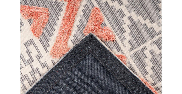 FLACHWEBETEPPICH 200/290 cm Grau, Koralle  - Koralle/Grau, Design, Textil (200/290cm) - Novel