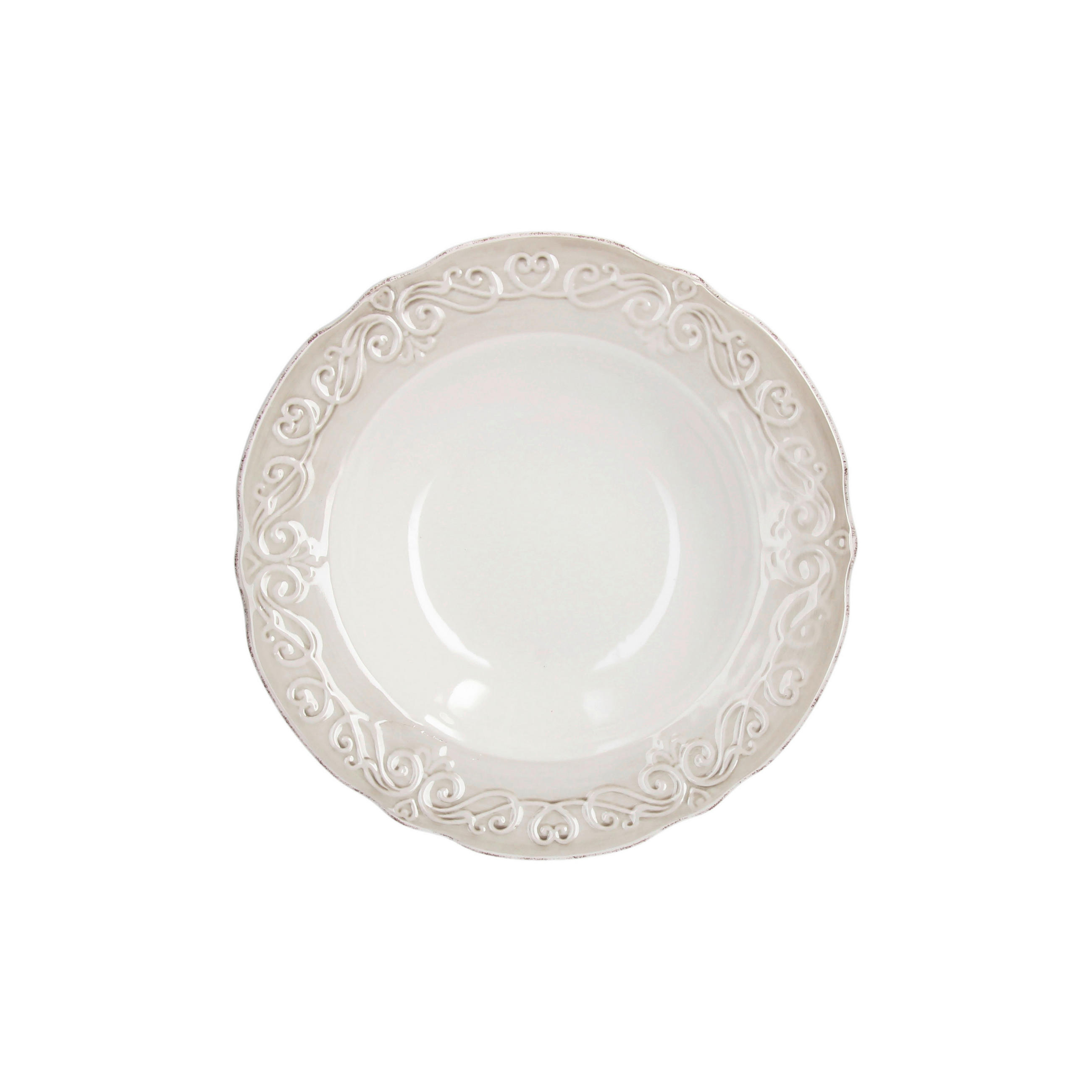 GLOBOKI KROŽNIK  SHABBY COZY  keramika   23/4 cm      - bež, Basics, keramika (23/4cm) - Tognana