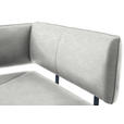 ECKBANK 190/150 cm  in Creme, Schwarz  - Creme/Schwarz, MODERN, Textil/Metall (190/150cm) - Cantus