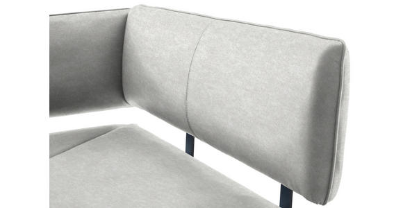 ECKBANK 180/140 cm in Creme, Schwarz - Creme/Schwarz, MODERN, Textil/Metall (180/140cm) - Cantus