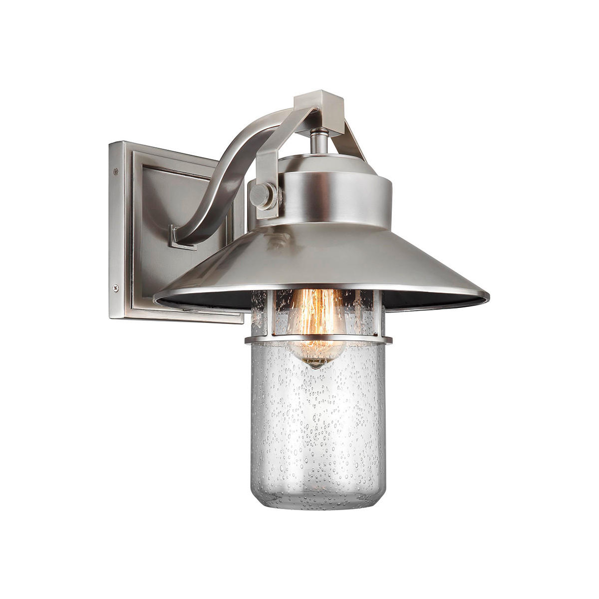 AUSSENWANDLEUCHTE - Grau, Konventionell, Glas/Kunststoff (31.6/36,5/39cm) - Elstead Lighting