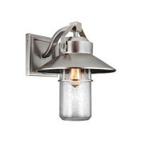 AUSSENWANDLEUCHTE - Grau, Konventionell, Glas/Kunststoff (31.6/36,5/39cm) - Elstead Lighting