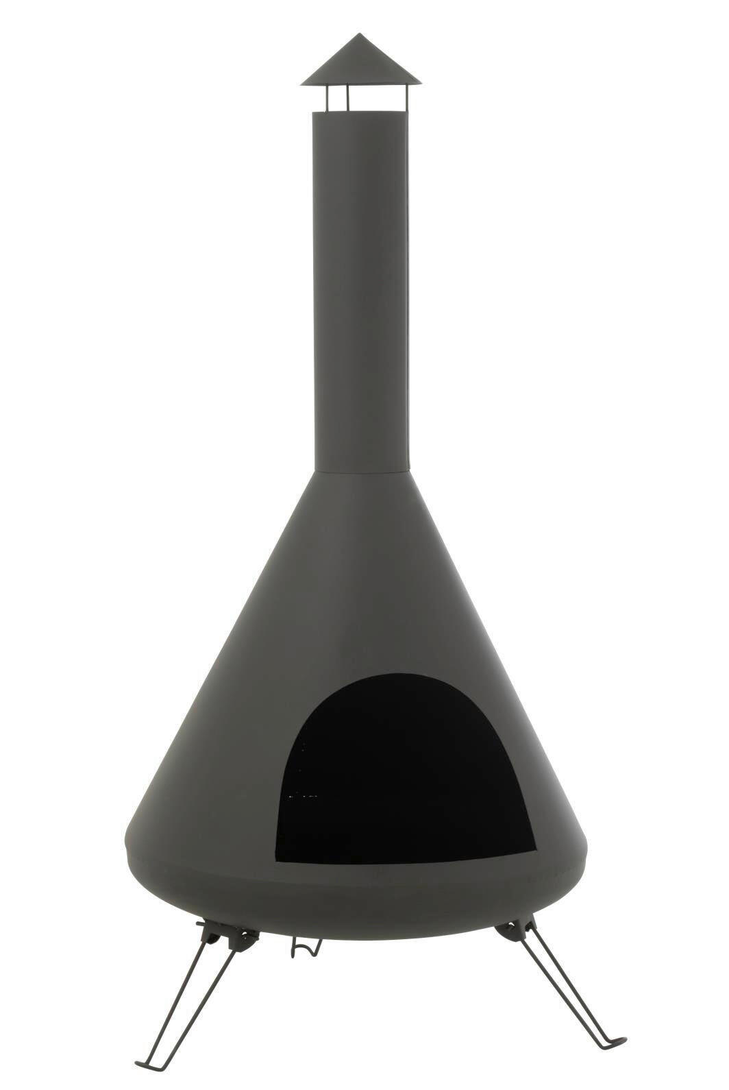 FEUERSTELLE  - Schwarz, Basics, Metall (59/59/128cm) - Ambia Home