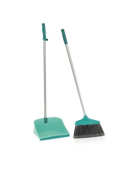 SET ZA METENJE - siva/tirkizna, Osnovno, metal/plastika (121/30/8,5cm) - Leifheit