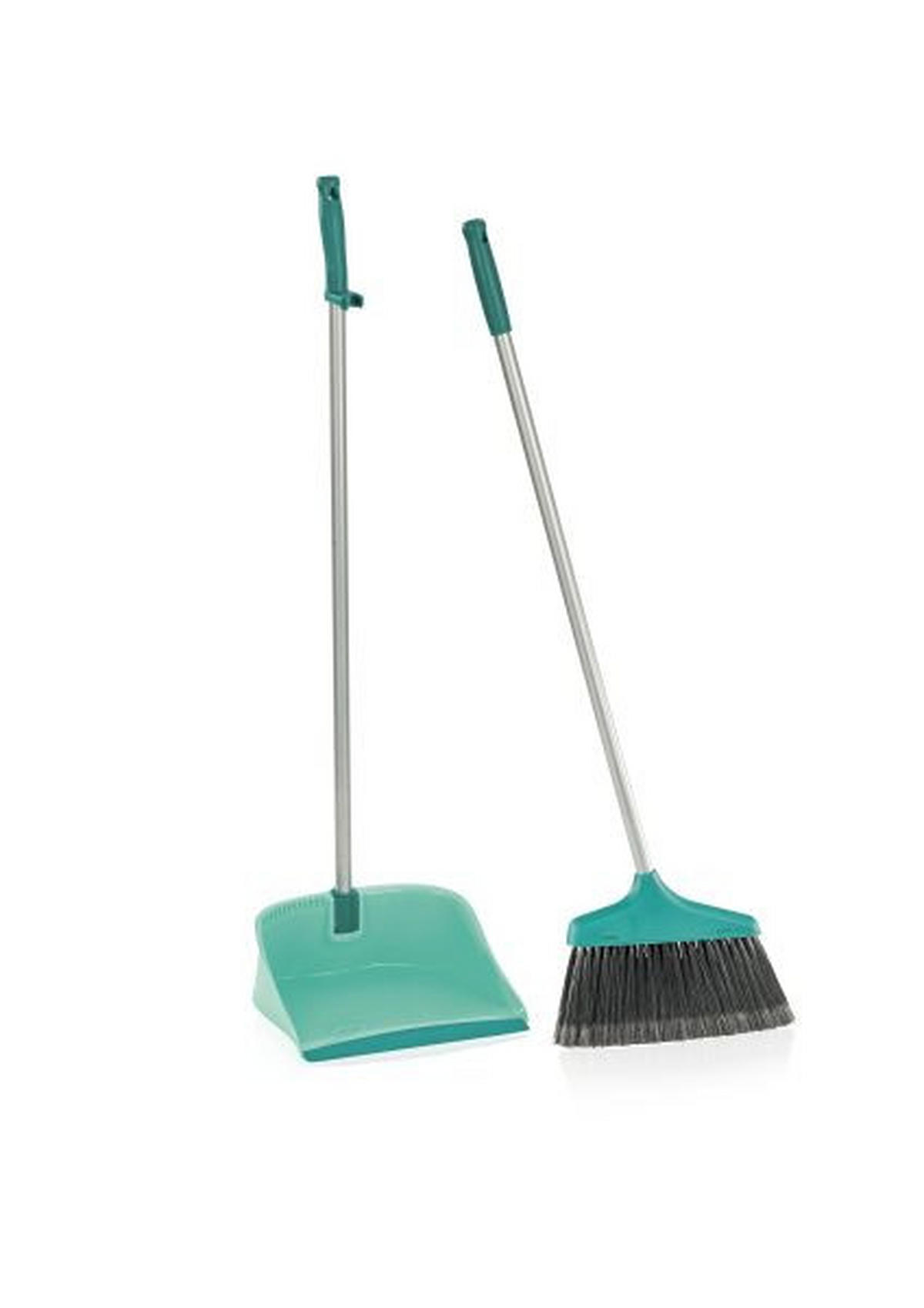 SET ZA METENJE - siva/tirkizna, Osnovno, metal/plastika (121/30/8,5cm) - Leifheit
