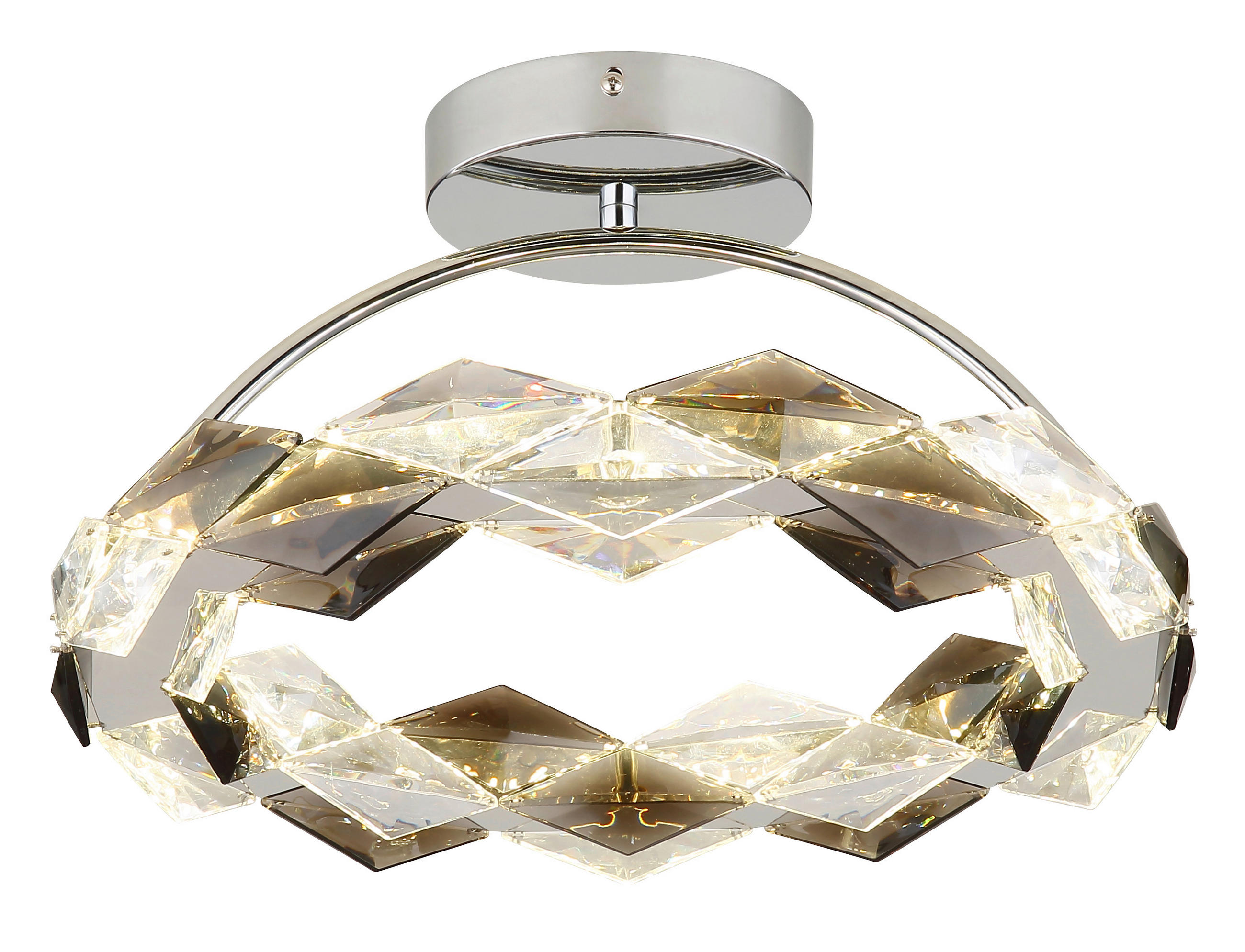 LED-DECKENLEUCHTE 24 W 37,5/21,5 cm - Klar, Design, Kunststoff/Metall (37,5/21,5cm) - Globo