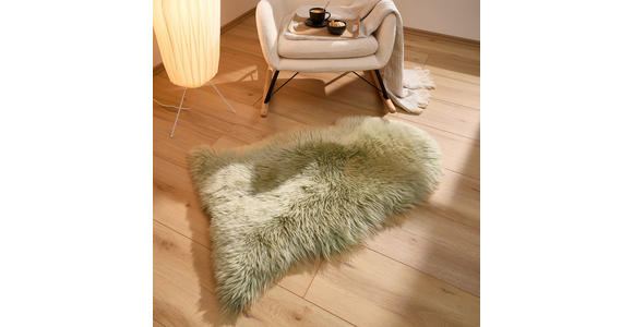 SCHAFFELL 60/90 cm Grün  - Grün, Trend, Fell (60/90cm) - Linea Natura