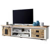 LOWBOARD  in 200/50/55 cm  - Schwarz/Braun, KONVENTIONELL, Holz/Metall (200/50/55cm) - Livetastic